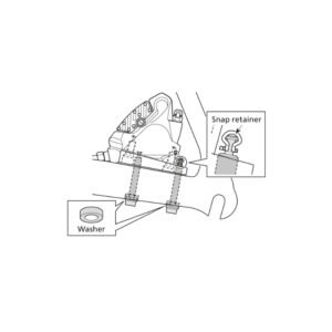 SHIMANO Adattatore Di Montaggio Per Supporto Freno A Disco Stradale, SM-MA-R160D/D, Bullone Di Fissaggio X 1, Fissaggio B 2 Bullone X 1, Fermo A Scatto X 1, Rondella X 2 - ISMMAR160DDB - 5