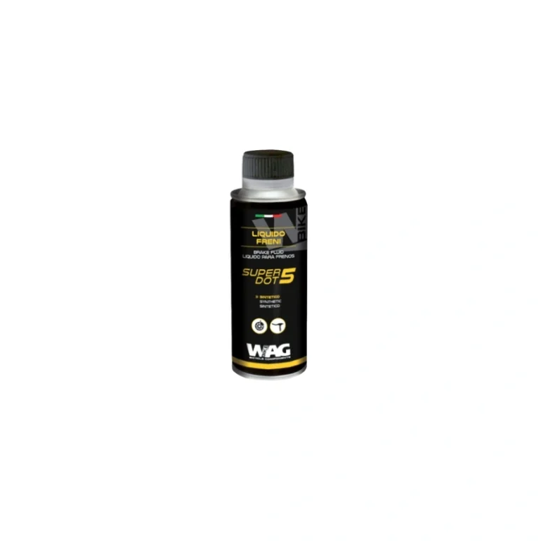 Formula Tipo: Liquido freni DOT 5.1 (non silicone) Colore: Giallo ambra Punto di ebollizione a secco: >270°C Punto di ebollizione umido: >180°C Compatibilità Compatibile con: Freni idraulici DOT (es. SRAM, Avid, Hayes, Formula, Hope DOT) Non compatibile con: impianti a olio minerale (es. Shimano, Magura specifici) Formato Confezione: Flacone richiudibile Contenuto: 125 ml / 250 ml (secondo disponibilità) Caratteristiche extra Elevata stabilità termica Bassa viscosità per risposta rapida della leva Protegge guarnizioni e componenti Prodotto in Europa Utilizzo consigliato MTB, downhill, enduro, gravel, strada LIQUIDO FRENI SUPER DOT5 WAG